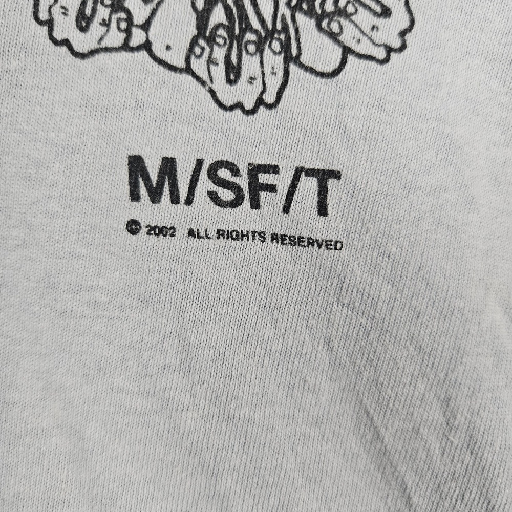 M/SF/T Mad Minds High Risk Graphic T-Shirt Small Cotton Blend Light Blue - Picture 3 of 10